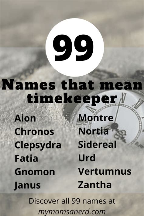 names that mean timekeeper|22 Trendy and Retro Names That Mean “Timekeeper” .